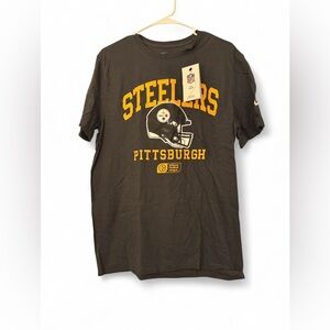 NWT NIKE PITTSBURGH STEELERS ANTHRACITE TEAM NAME TEE MEDIUM